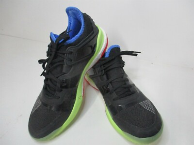 Adidas Mens Size 9.5 Black, Lime Green and White Boost Sneakers 