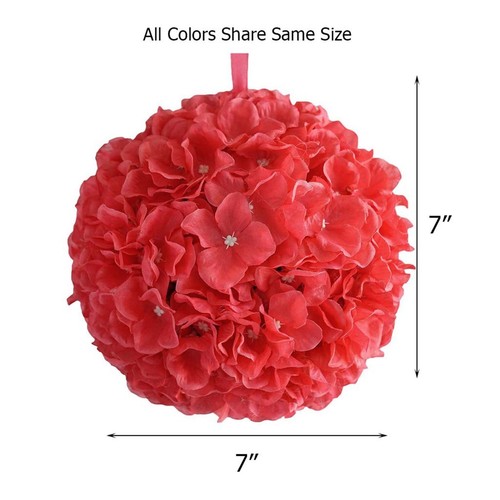 4 Black Hydrangea 7" wide Kissing Balls Wedding Party Bouquets Centerpieces SALE - Picture 5 of 5