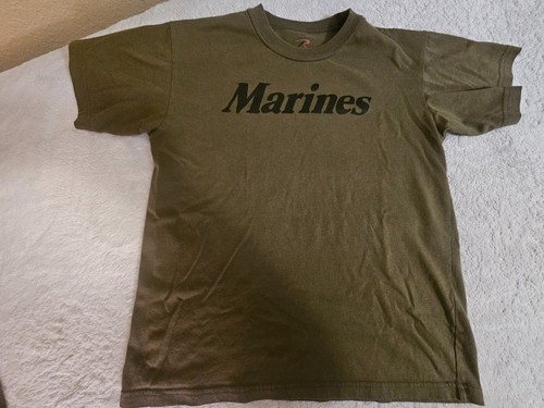Boy's Olive Green Marines 18-20 Short-Sleeved shirt from Rothco Kids - Picture 3 of 5