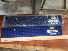 Lot Of 2 Corona Cerveza Beer Bar Rail Runner Pour Spill Mat 24" x 3" NEW Lime