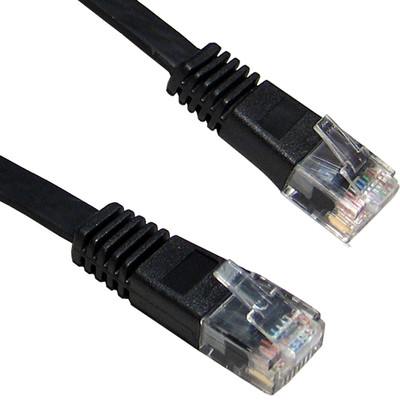 10m Flach Slim CAT5e Patchkabel Leitung LSZH RJ45 Netzwerk Ethernet Daten Raucharm