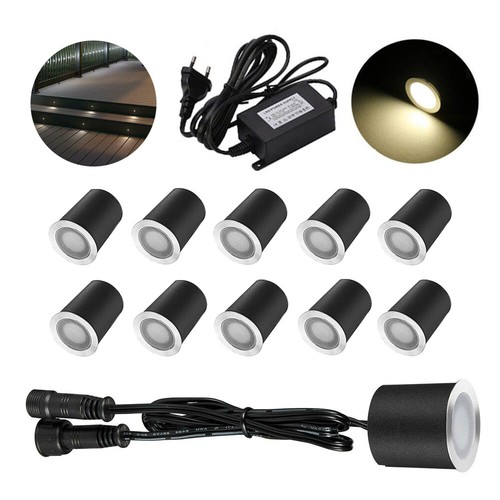 10x Lámpara empotrada de suelo LED Lámpara de suelo Terraza exterior Jardín Iluminación Puntos - Imagen 14 de 16