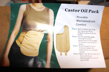 Castor Oil Pack Kit Compress Reusable Wrap Belt for Inflammation Toxin Remover