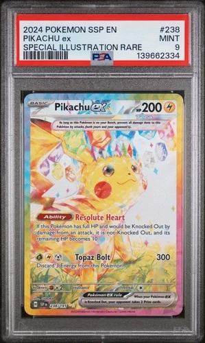 2024 POKEMON SSP EN-SURGING SPARKS SPECIAL ILLUSTRATION RARE PIKACHU EX PSA 9