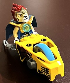 LEGO Legends of Chima Laval Minifigure 70005 70115 Armor/Cape/2 Face - w/Scooter