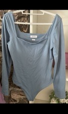 Aritzia Babaton Contour Squareneck Long Sleeve Bodysuit Sz L