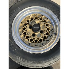 Vintage Enkei Apache V Wheels 13x5.5 32 4x114.3 Gold Jdm Mesh Set Of 4 W Caps