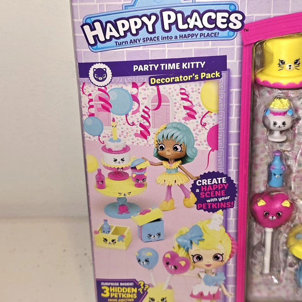 NIB Shopkins Shoppies Happy Places Decorator's Pack PARTY TIME KITTY 56478 - Image 3 of 4