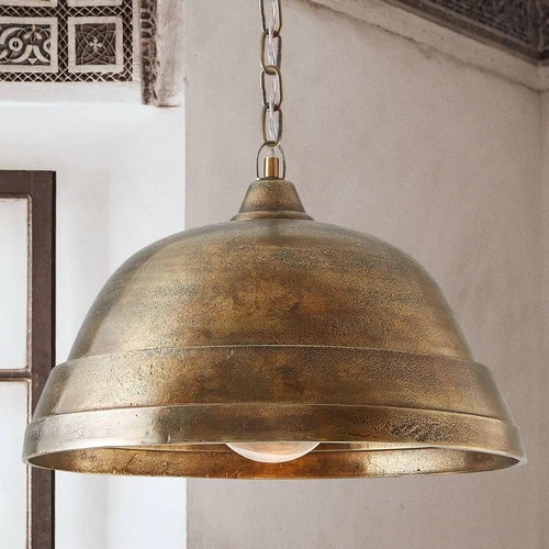Capital Lighting Rustic 18" Wide Oxidized Brass Dome Pendant Light - Picture 1 of 6
