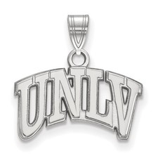 10k White Gold LogoArt University of Nevada-Las Vegas U-N-L-V Small Pendant