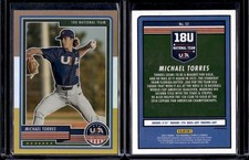 2023 Panini Stars and Stripes USA Baseball Bronze Silver Gold Michael Torres