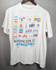 Vintage Washington DC Statehood Men's XL T-Shirt 90's SS Washington Monuments