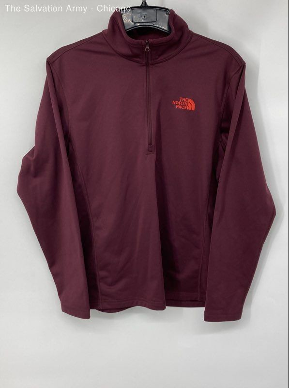 The North Face Mens Maroon Long Sleeve Pullover Jacket Size Medium