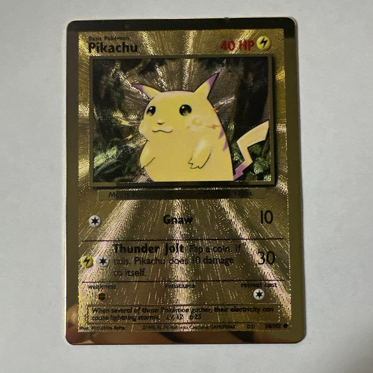Pikachu Pokémon TCG Metal English Collectible Individual Card