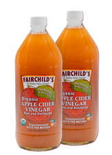 Lot of 2 Genuine Fairchild's Organic Raw Unfiltered Apple Cider Vinegar ACV