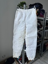 Vintage CHEMISE LACOSTE White Nylon Track Pants 90s Devanlay Baggy Retro L/5