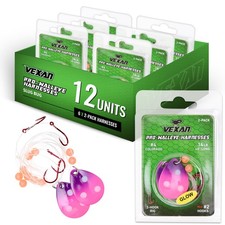 Glow Walleye Spinner Rig – Worm Harness with Live Rig for Walleye Fishing, Cr...
