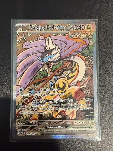 The Pokémon Company Pokémon TCG Raging Bolt ex 166/131 Full Art Holo EN 240HP