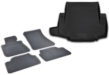 Gummi Fußmatten Kofferraumwanne Set für BMW E81 E87 04-11 1er Gummimatten