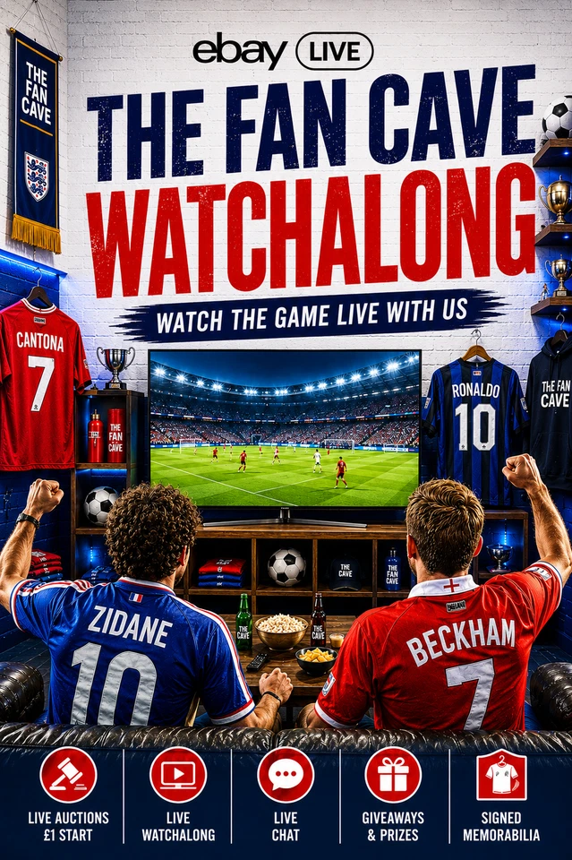 Fancave: Watch Along, England vs Croatia, £1 start auctions