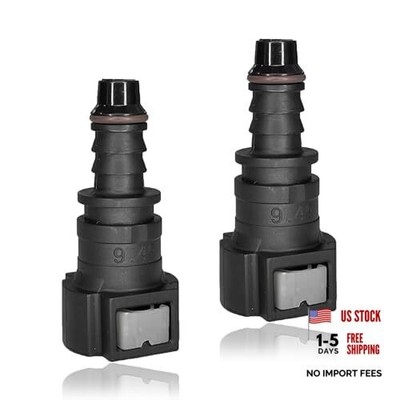 2 PCS Fuel Line Quick Connector, Bundy Female to Hose Barb Fuel Line Straight