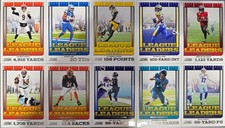 2025 Score Football League Leaders Set of 10 Cards - All Penny Sleeved 🏈🏈🏈
