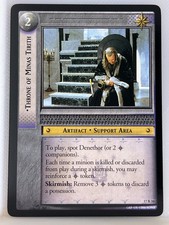 LORD OF THE RINGS TCG RISE OF SARUMAN RARE CARD 17R36 THRONE OF MINAS TIRITH lp