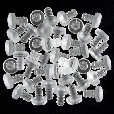 SMALLCAT 30 PCS Cabinet Door Bumper with 30 pcs - for 3/16 inch Hole, Clear - 30 Pcs