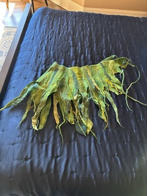 Unique Felted Skirt Green Pixie Hippie One Size