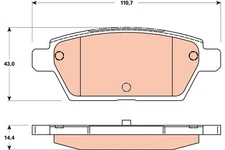 GDB3517 TRW Brake Pad Set, Disc Brake for Mazda