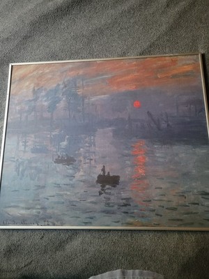 Claude Monet Impression Sunrise 1872 Vintage Art Print 20x24