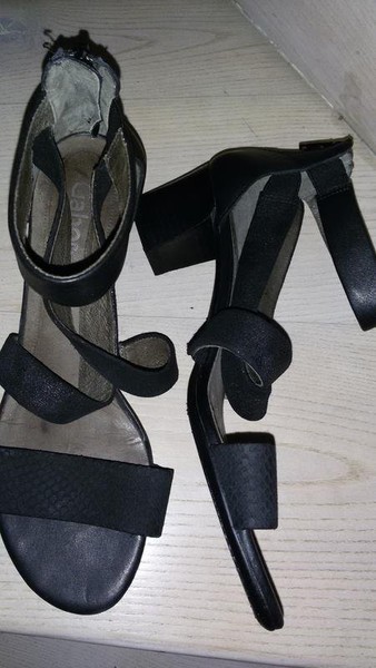 Women Gabor Heels Black Leather 40 #7TH6