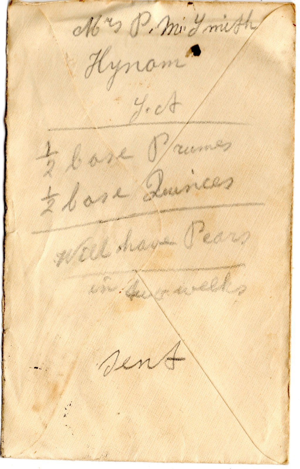 1942 Feb 2nd. Cover. Hynam to Comaum, SA.