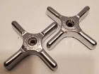 Vintage CHICAGO FAUCETS COLD+HOT USED CROSS HANDLES