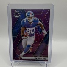 2025 Panini Mosaic Victor Cruz New York Giants #123 Purple Scope Prizm Football