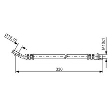 1x ORIGINAL® Bosch Bremsschlauch Hinten für Opel VECTRA C Caravan VECTRA C