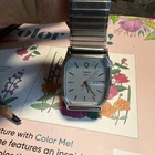 Timex M Cell Men’s Vintage Quartz Day/Date Silver Square Watch