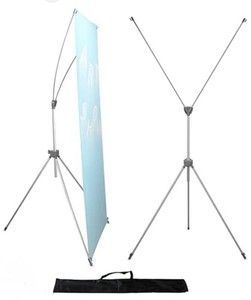 2 Piece Banner Stand For Parties,displays, 31 Inch Wide X 57inch-76inch Long