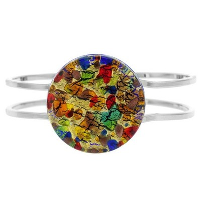 GlassOfVenice Murano Glass Venetian Reflections Metal Bracelet - Golden Meadow