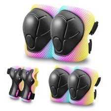 Kids Protective Gear Set Knee Pads for Kids 3-14 S 3-8Years Pink Blue Yellow