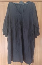 C&A Women's Black V Neck Tie Waist Mini Short Dress - EU 44 UK 16
