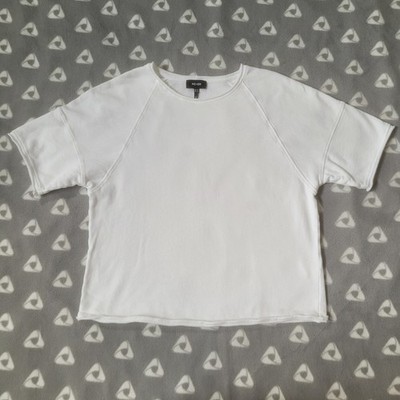 ME+EM Women's Sz 6 White Cotton Sweatshirt Tee