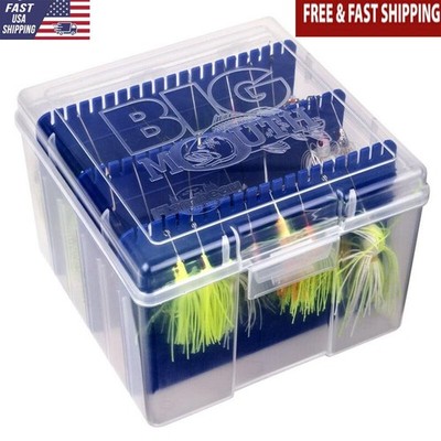 Large Spinnerbait Storage Box Clear View Zerust Technology Fishing Tackle Case
