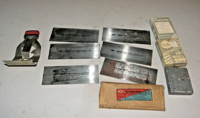 6 Ski or Snowboard Wax Scrapers Stainless Steel Goldberg & 3 Silver US Wax