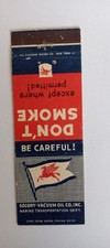 Sacony Vacum Oil Matchcover Lot 751 No Tariff Fee