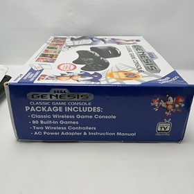 Sega Genesis Classic Console, 2 Wireless Controllers 80 Built In Games Tested 