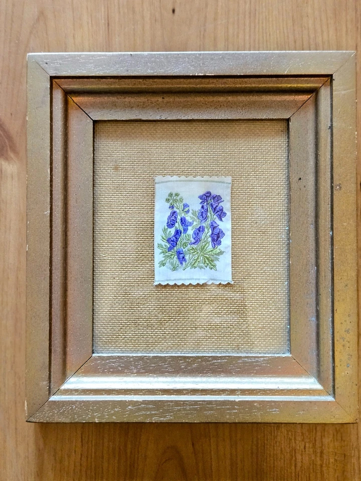 1930s Kensitas Silk Flower cigarette cards nine 9x8 inch framed - Image 3 of 4