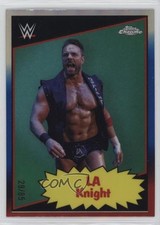 2025 Topps Chrome WWE Red White & Blue Refractor 29/85 LA Knight #85TC-LA 0nr3