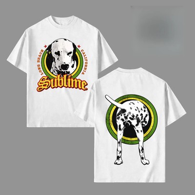 Sublime Dalmatian Dog Reggae Vintage Oversized Cotton T-shirt