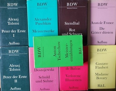 BDW / 9 WERKE PAKET / Tolstoi/Pushkin/Stendhal/Balzac/Flaubert/Dostojewski...